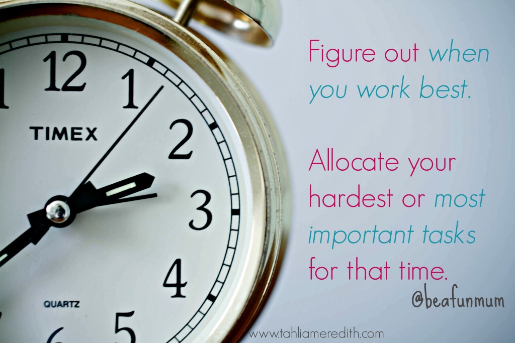 Blogging tip - Figure out when you work best