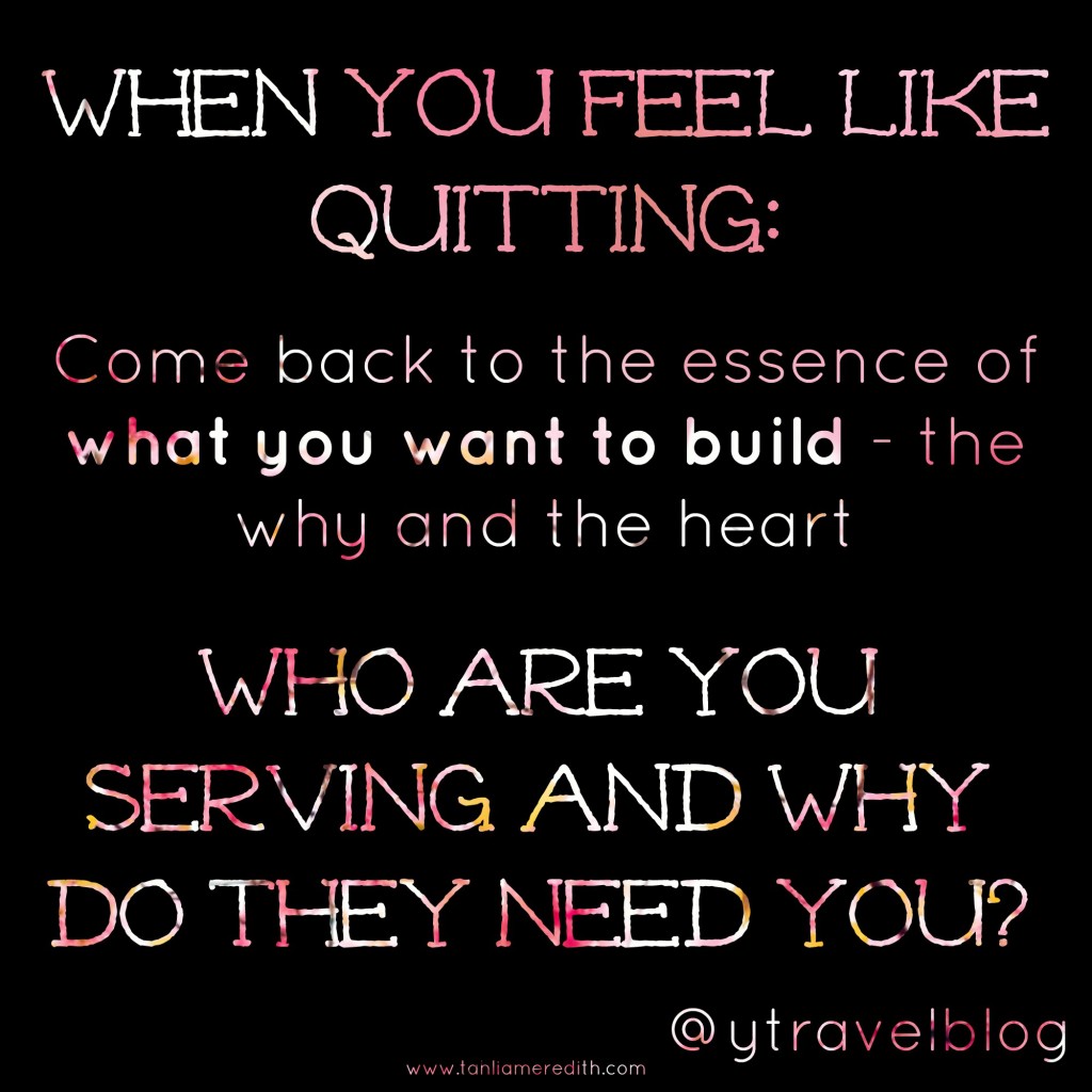 Blogging tip - When you feel like quitting