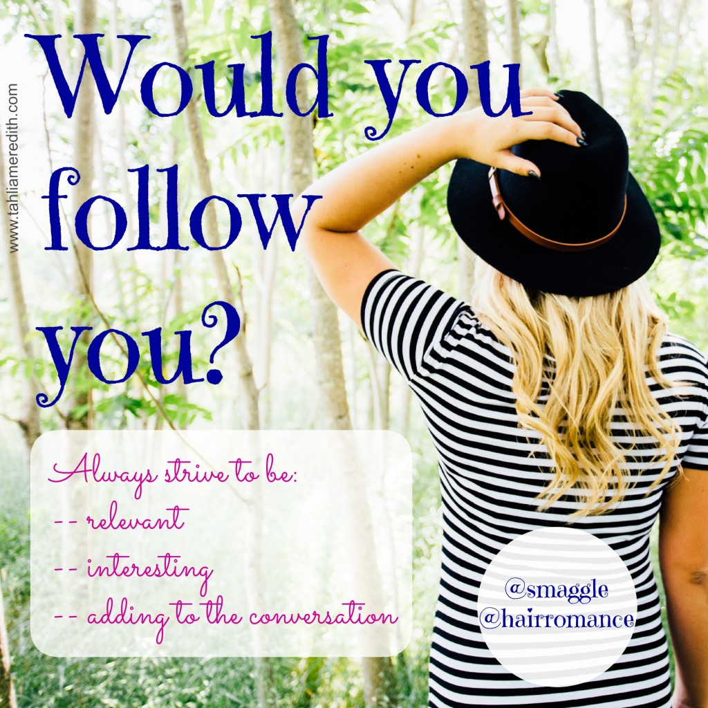 Blogging tip - would you follow you?