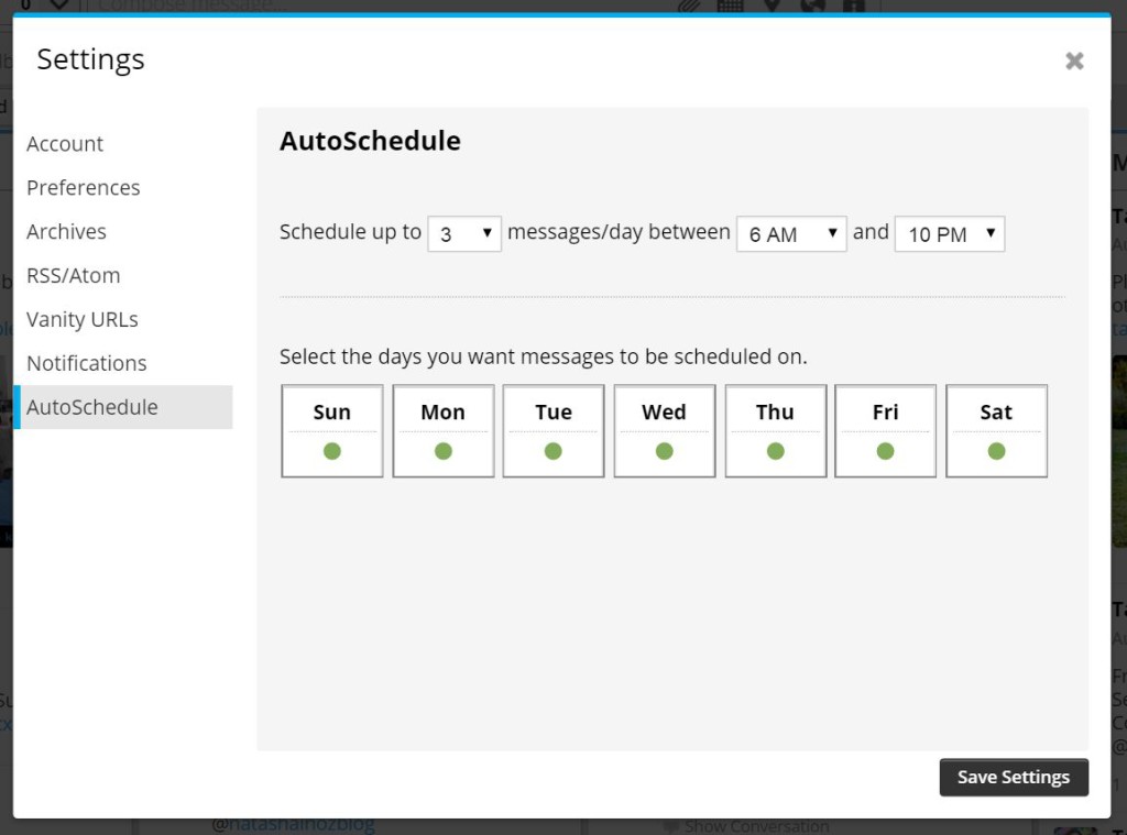 Hootsuite autoschedule instead of Buffer suggestions