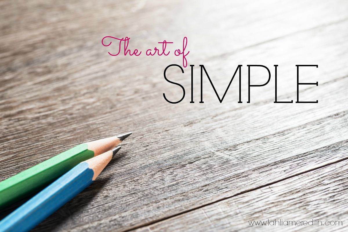 How do you create simplicity?